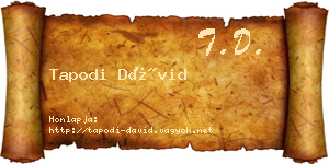 Tapodi Dávid névjegykártya