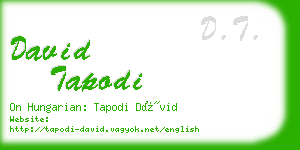 david tapodi business card